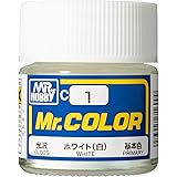 GSIクレオス Mr.カラー ホワイト (白) 光沢 10ml 模型用塗料 C1