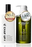 医薬部外品 チャップアップ (CHAPUP) 薬用育毛剤 (育毛ローション) 120mL×1本・ CUシャンプー 300mL×1本 セット (スカルプケア ノンシリコン オーガニック アミノ酸 系) 頭皮ケア ヘアトニック メンズ スカルプシャンプー チャップアップシャンプー 育毛ローション 育毛