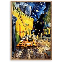 Amazon.co.jp: 阪画屋 ゴッホ 「夜のカフェテラス」風 アート