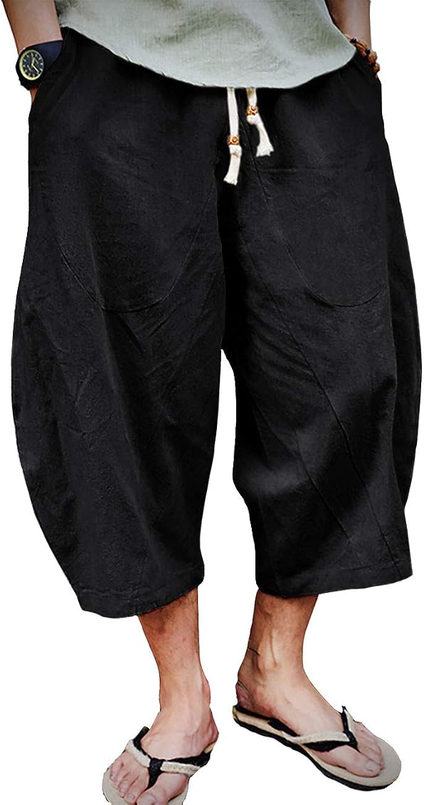 EKLENTSON Mens Capri Pants Men 