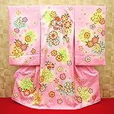 【金彩桜尽くし・毬・ピンク】 女児　初着　祝着 のしめ 産着 女の子のお宮参り着物 高級 フードセットプレゼント付