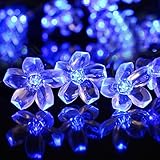 Ecandy(イケンディ)ソーラー妖精ストリングライトクリスマスツリー、結婚式、パーティー用50LED7メートル (青い)