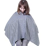多機能授乳ケープ　授乳ケープ　360°安心　授乳ストール　授乳　マタニティ 出産祝いにも人気　 (ブルーチェック)
