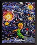 uhomate The Little Prince Fox Le Petit Prince Little Prince Vincent van Gogh starry nightポスターホームキャンバ