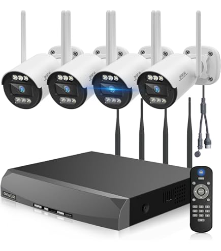 Amazon.co.jp: A-ZONE 防犯カメラ ワイヤレス 無線 300万画素 4台 8ch