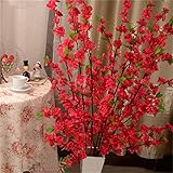 ADSRO人工チェリーばねPlum Peach Blossom Branchシルクフラワーツリー装飾 ピンク 0E1513029B54Y92