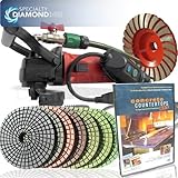 Secco CCGRINDPOLSET 5-Inch Variable Speed Concrete Wet Polishing and Grinding Kit, Includes Fu-Tung 