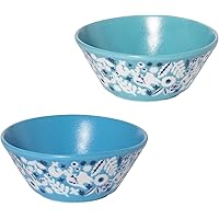 みのる陶器(Minorutouki) 小鉢 KUKKA ミントグリーン&アクアブルー 直径10.5cm 軽量パックボウル 2色入