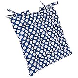 クリスマスギフトピュアコットンスクエアスツール椅子パッドシート椅子クッションカーシートパッドオフィス椅子パッドクッション15 x 15使用のオフィス/ホームリビングルーム飾りwithブルーポルカドット