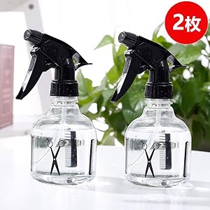 スプレーボトル アルコール 噴霧器材 スプレー容器 アルコール対応 透明 小分けボトル 液体詰替用ボトル 極細ミスト アウトドア 家庭 旅行 出張 通学通勤【 250ml*2個】