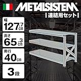 METALSISTEM　メタルシステム3段　連結セット（奥行40cm）　W1277xH653