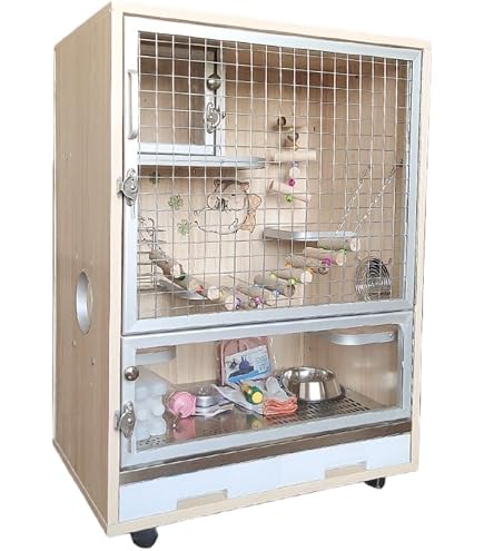 Amazon | WXXSHGDW チンチラ ケージ 大型 小動物飼育ケージ 木製