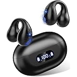 骨伝導イヤホン ワイヤレス Bluetooth (Black-044)
