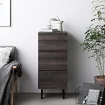 Amazon｜RASIK チェスト タンス 収納 スリム3段 幅約40cm ブラウン