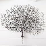 Kicode 人工的なシミュレーションプラスチックコーラル支店装飾品ホーム装飾工芸品孔雀ファン形状風景魚タンクオーナメント