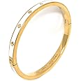 Kate Spade New York Spot The Spade Hinged Bangle Bracelet White