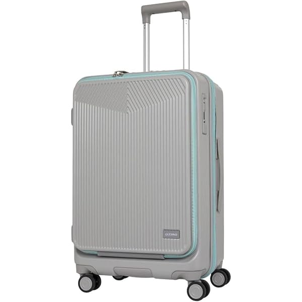 スーツケース フロントオープン グレー Mサイズ：W41×D26×H65cm スーツ