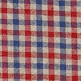 【綿麻/先染生地】約5mm角チェック 7色あります 1m単位で切り売りいたします (トリコロール)