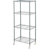 スチールラック ルミナス スリム ドウシシャ幅121 奥行45 高さ178 Amazon.co.jp: ドウシシャ ルミナス カラーラック グレー 4段 幅