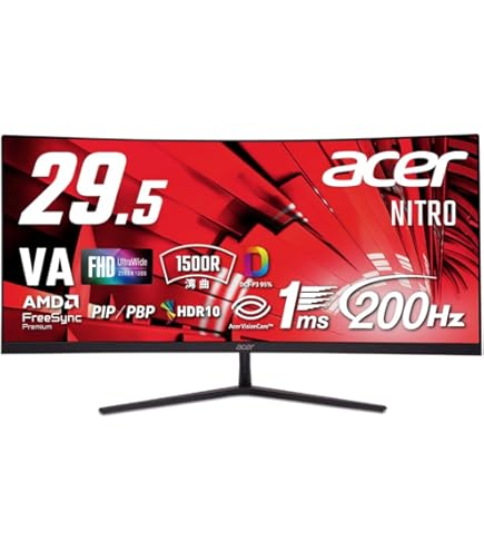 Acer ウルトラワイドモニター XZ306CXwmiiiphx 200Mhz Amazon.co.jp: 日本エイサー Acer ゲーミングモニター Nitro