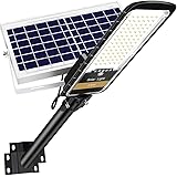RuoKid Solar Street Lights Outdoor Lamp, 16000lm IP67 Waterproof Light with Anti Broken Remote Control Mounting Bracket, Dusk