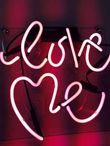 ネオンサイン、『Love me』型、胸に秘めた愛を告白用ライト、省エネ、バー、ホテル、オーム、カフェ、喫茶店、広告用看板、クラブ及び娯楽場所等、サイズ：15*10*5センチ