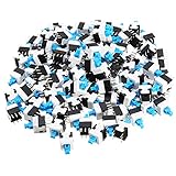 ランフィー　500pcs 8 x 8mm 6ピンタッチセルフロックオン/オフスイッチプッシュボタンスイッチラッチングスイッチ