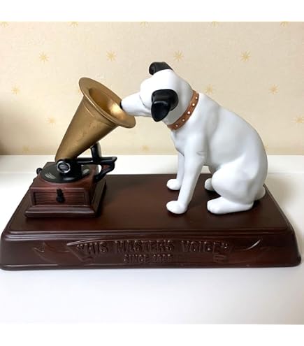 犬のブロンズ置物 大理石台座付き　ビクター　ニッパー君 Amazon.co.jp: 犬のブロンズ置物 大理石台座付き ビクター ニッパー君