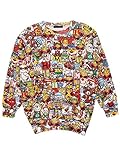 (ヒステリックミニ) Hysteric Mini HYSTERIC TOYLAND総柄 裏毛起毛BIGトレーナー 100cm ホワイト