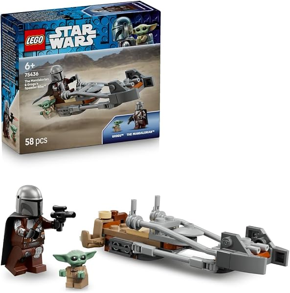 レゴ(LEGO) スター・ウォーズ マンダロリアンとグローグーのスピーダーバイク(TM) おもちゃ 玩具 誕生日 プレゼント ブロック 知育 男の子 女の子 子供 6歳 7歳 8歳 9歳 宇宙 対戦 ロボット 75436 - 1