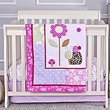 Dream On Me 3 Piece Set Reversible Portable Crib Bedding Set, Spring Time by Dream On Me