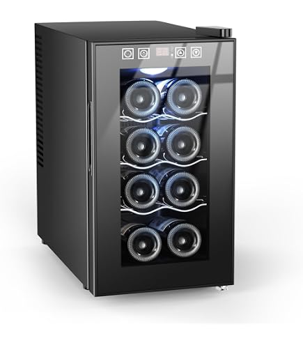 Amazon.co.jp: ワインセラー 8本収納 25L 8~18℃ ペルチェ式 庫内LED