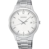 Seiko Men's SGEH79 Silver Stainless-Steel Japanese Quartz Dress Watch