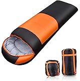 シュラフ 冬用 寝袋 冬用 ダウン シュラフ 封筒型【最低温度-25℃】高級ダウン寝袋 防水保温 連結可能 丸洗い コンパクト 収納袋付き 登山 防災