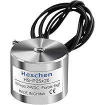 Amazon | Heschen 電磁石ソレノイド、P25/20、OD 25mm、DC 24V