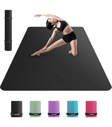 Amazon.co.jp: HAPBEAR Exercise Mat, 0.3 inches (8 mm), Thick