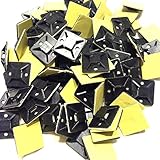固定ベース インシロック 結束バンド マウントベース 黒 100個 (30mm × 30mm)