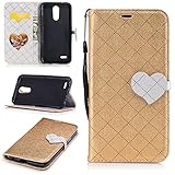 Aireratze(TM) LG K10 2017 ケース　PU　手帳型　携帯電話用 [USBケーブルは無料です]　カバー カード収納ポケット付き　マグネット式　ストラップ付き　スマートフォン保護ケー