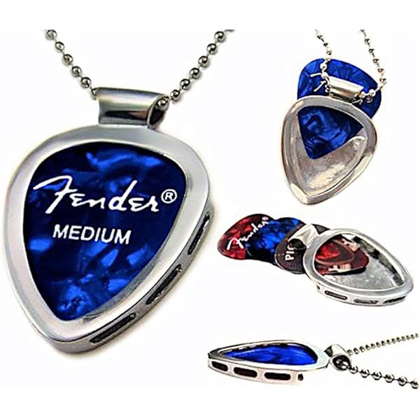 アクセサリー hiyu pick neckless TITANIUM Guitar Pick Necklace - beautiful silver pendant