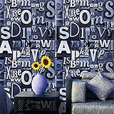 Homdox壁紙、モダンPVC 3dの文字印刷壁紙、ホーム装飾壁紙、リビングルーム、ベッドルーム、テレビ背景 HF03