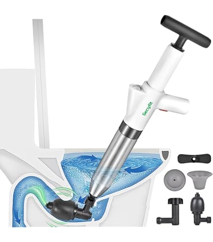 Unclog Toilet Plunger - Drain Clog Remover, High-Pressure Air Pump Plunger, Drain Blaster With Real-Time Barometer Drain Snake Sink Plunger Plumbing - View #5