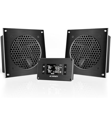 (未使用･未開封品)　AC Infinity AIRCOM T9 静音 冷却 ファン システム 17インチ 受信機 アンプ DVR AV機器 キャビネット 機材 コンポーネント qdkdu57 Amazon.co.jp: AC Infinity AIRCOM T9 静音 冷却 ファン