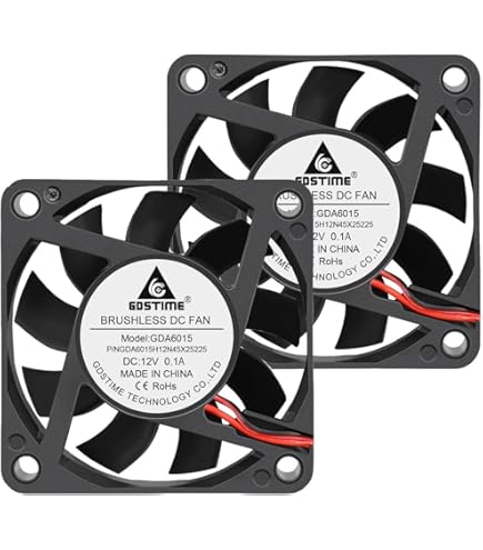 Amazon | X-Fan6cm角×20mmケース用 標準(色/黒・リブ有