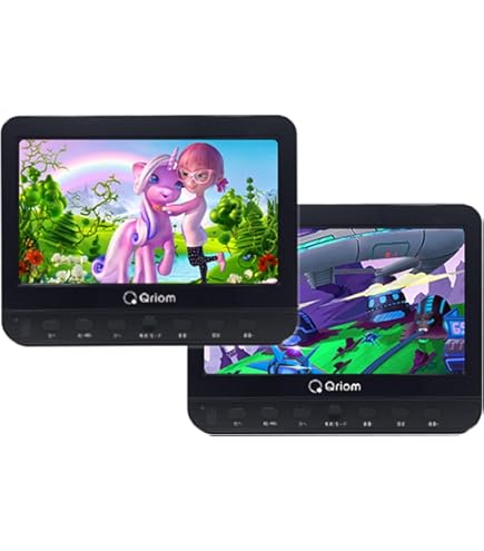 7インチ ツイン液晶モニター付き DVDプレーヤー Amazon | GIGA DRIVE 車載用 ツイン液晶モニター7インチDVD