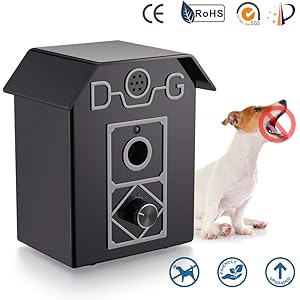 無駄吠え防止グッズ 無駄吠え禁止 4段階感度調節 超音波 愛犬しつけ用グッズ 室内外使用可能 音感センサー自動感知 LED 表示ランプ 全犬種使用可能