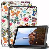 FOR Fire HD 8 カバー 2022年発売 第12世代 Fire HD 8 Plus 2020年発売 第10世代 専用ケース タブレットカバー スタンド機能 三つ折り 折り畳み 衝撃吸収 耐衝撃 オートスリープ機能 FOR Fire HD 8 / HD Plus カバー 保護ケース (Fire HD 8, 蝴蝶)