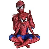 Amazon.co.jp: スパイダーマン コスプレ衣装 全身タイツ（赤