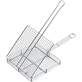 遠藤商事 TKG 焼き網蓋つき 全長510mm 間口×奥行×高さ(mm)270×270×55 とり肉などこんがり美味しく焼ける フチ付きで食材がこぼれにくい キャンプやアウトドアに便利 業務用 DYK7801