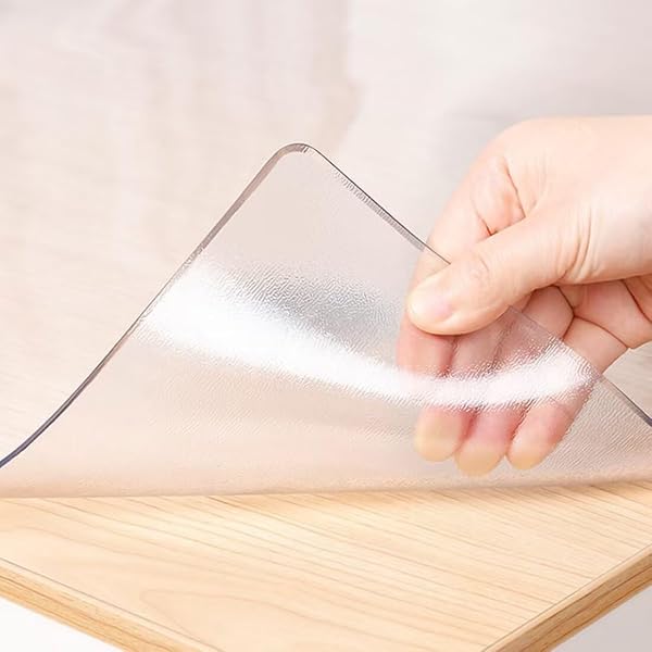 唐土工房 テーブルクロス 透明 エンボス加工 60x100cm PVC製 テーブルマット クリア ビニール テーブルカバー 長方形 ビニールクロス 撥水加工 防水 耐熱 耐久 矩形 透明ビニール ビニールマット 透明マット 抗菌 無臭 気泡なし 縮みなし 汚れ防止 防塵 カスタマイズ可能 厚さ1mm - 1