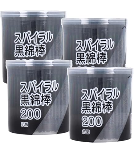 Amazon.co.jp: ブラック綿棒 スパイラル形状 150本入 : ドラッグ